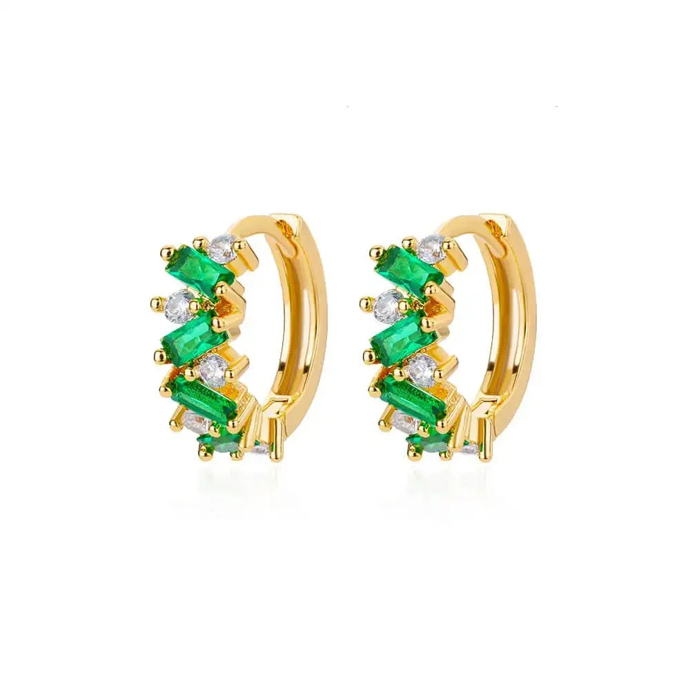 Créoles à diamants épars