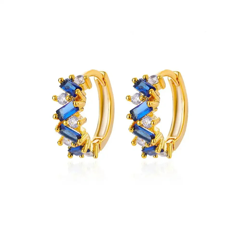 Créoles à diamants épars