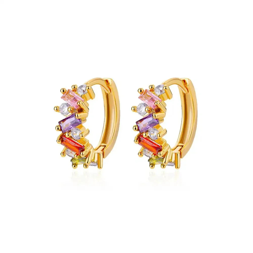 Créoles à diamants épars