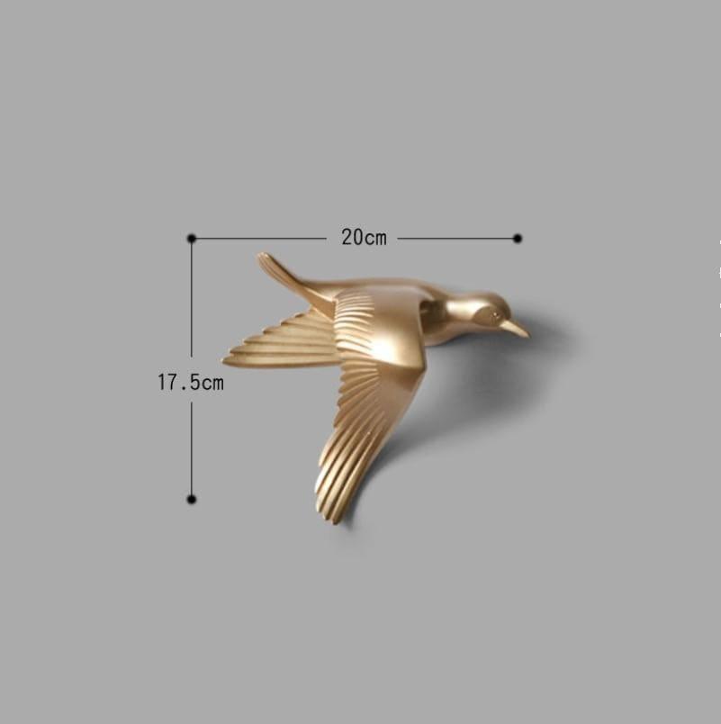 Décoration murale mouette en résine, gravée au laser, disponible en plusieurs tailles et couleurs (bleu, blanc, or)