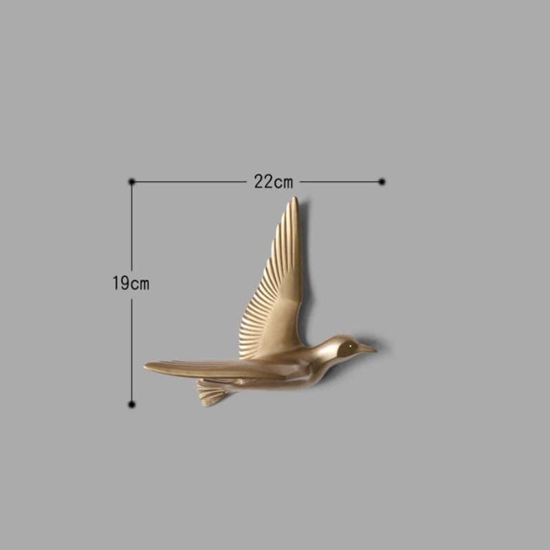 Décoration murale mouette en résine, gravée au laser, disponible en plusieurs tailles et couleurs (bleu, blanc, or)