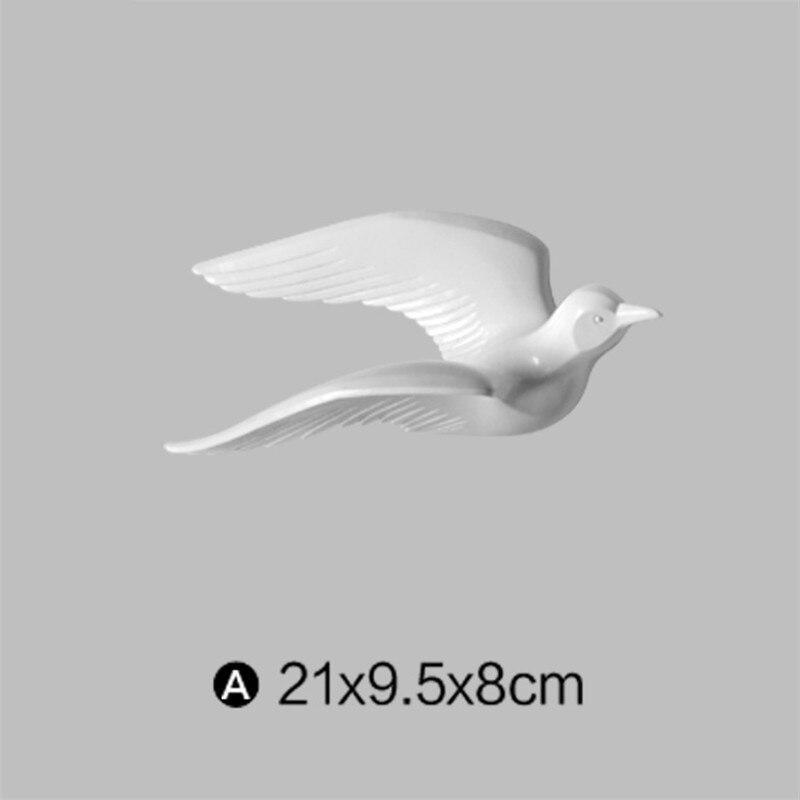 Décoration murale mouette en résine, gravée au laser, disponible en plusieurs tailles et couleurs (bleu, blanc, or)