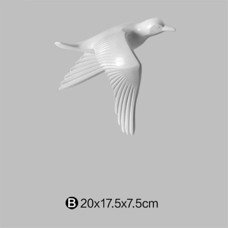 Décoration murale mouette en résine, gravée au laser, disponible en plusieurs tailles et couleurs (bleu, blanc, or)