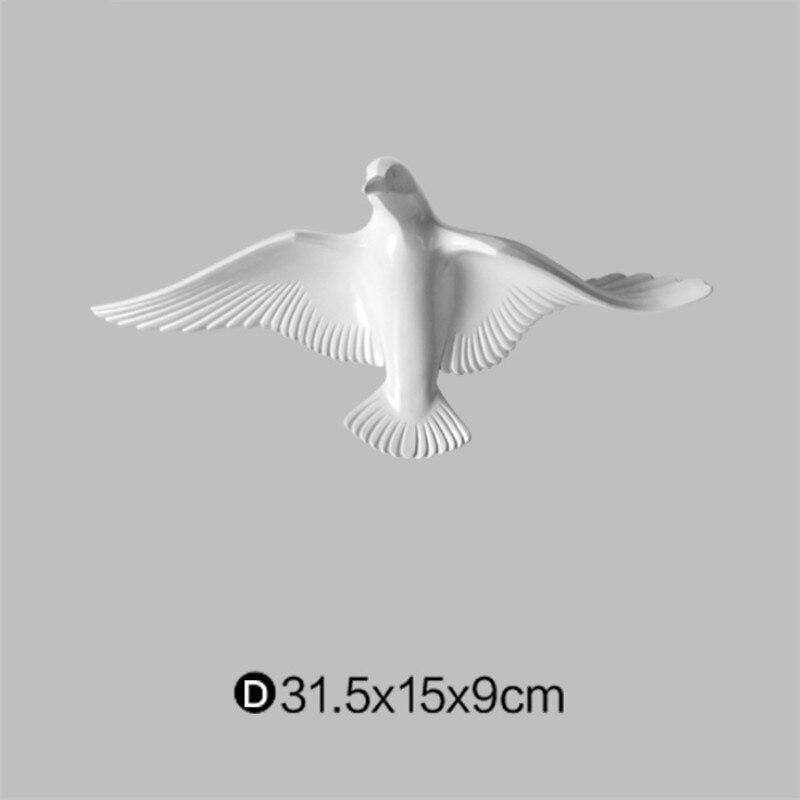 Décoration murale mouette en résine, gravée au laser, disponible en plusieurs tailles et couleurs (bleu, blanc, or)