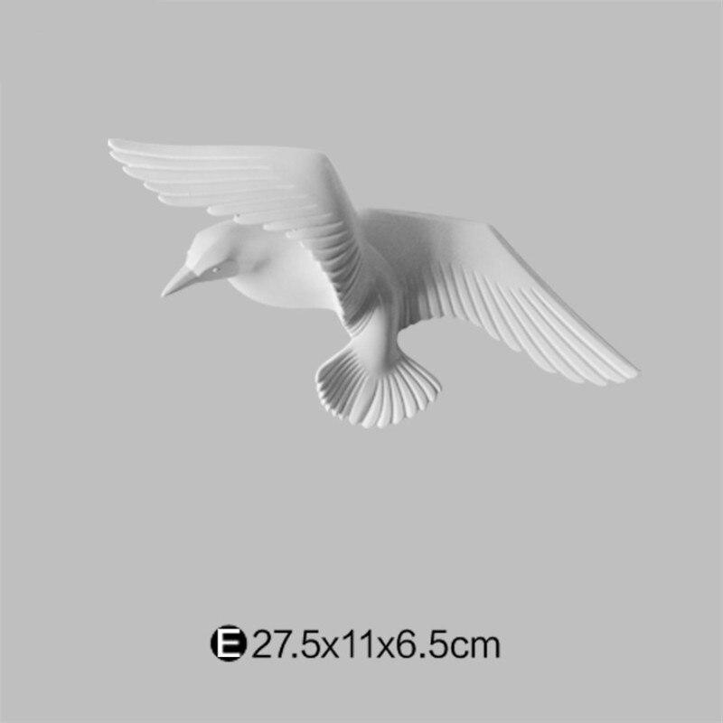 Décoration murale mouette en résine, gravée au laser, disponible en plusieurs tailles et couleurs (bleu, blanc, or)