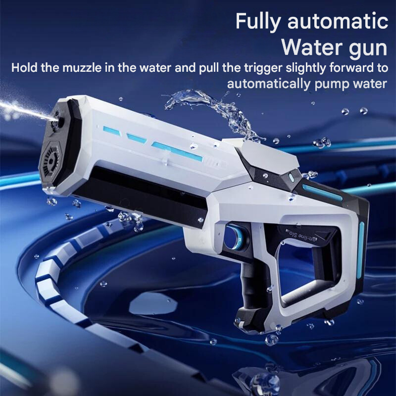 Pistolet à eau automatique avec un grand réservoir d'eau pour de longues batailles d'eau