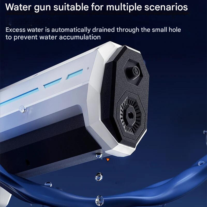 Pistolet à eau automatique avec un grand réservoir d'eau pour de longues batailles d'eau