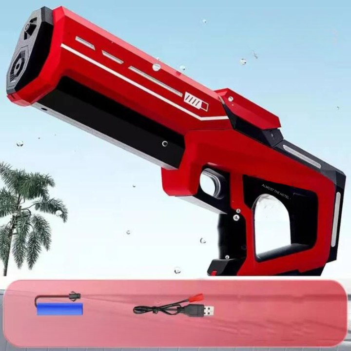 Pistolet à eau automatique avec un grand réservoir d'eau pour de longues batailles d'eau