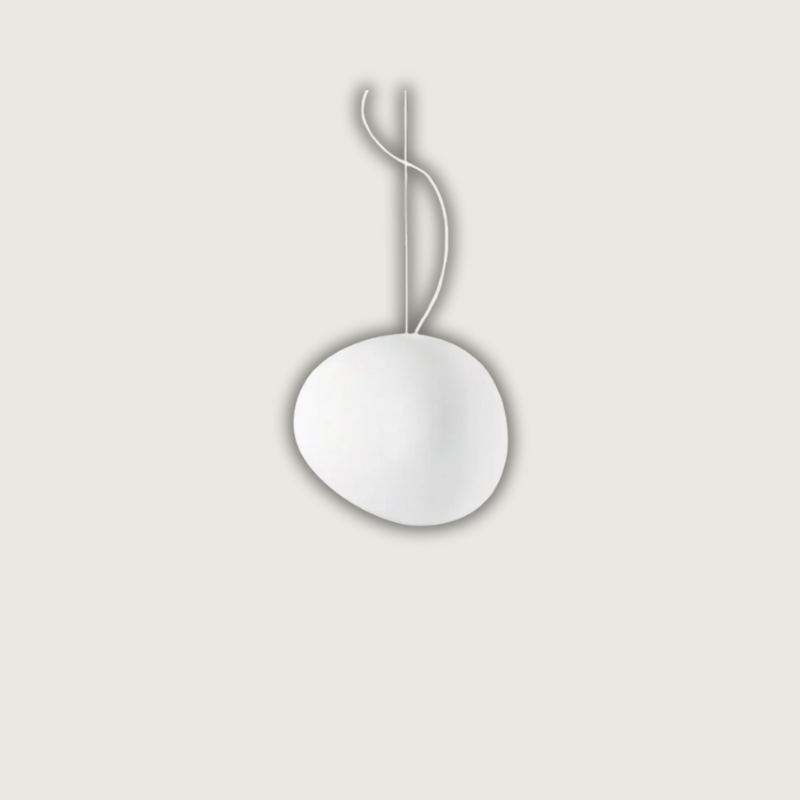 Lampe suspendue moderne | Conception en verre de galets
