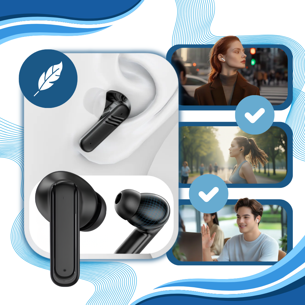 Écouteurs bluetooth à réduction de bruit avec écran tactile