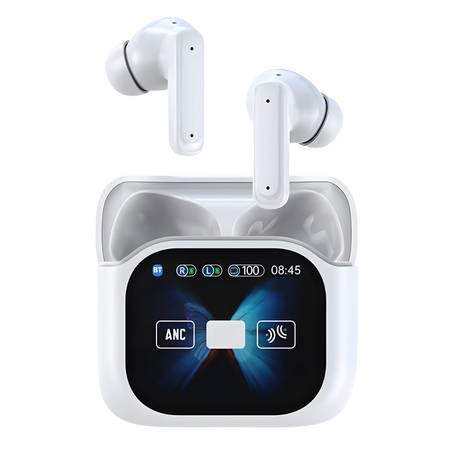 Écouteurs bluetooth à réduction de bruit avec écran tactile