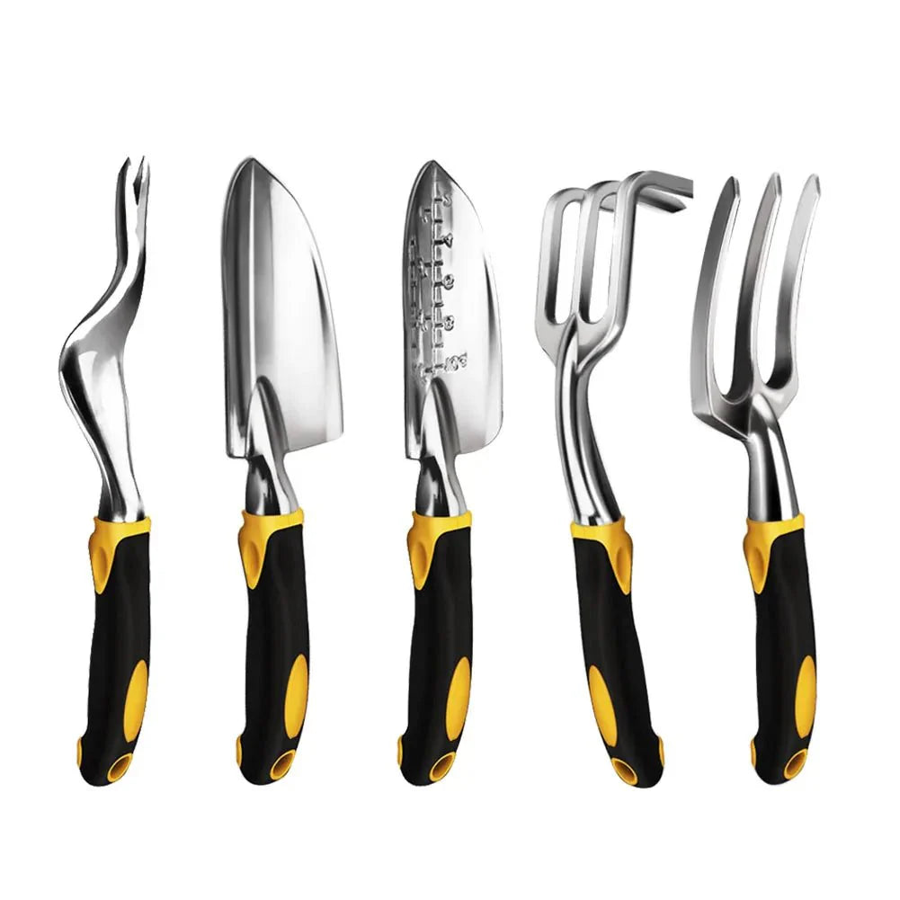 SOILARA – Ensemble d'outils de jardin en acier inoxydable ergonomique