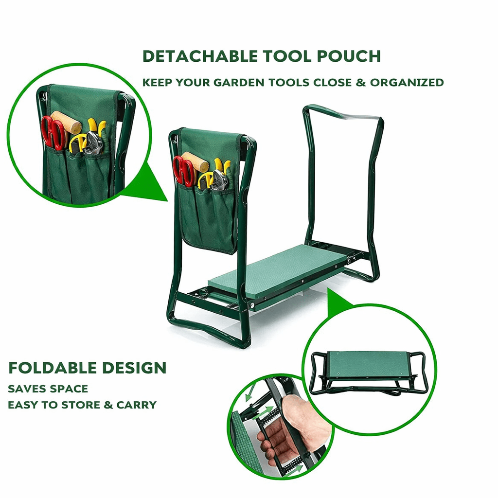 Repose-genoux et siège de jardin ergonomiques 2-en-1 pour le confort des articulations
