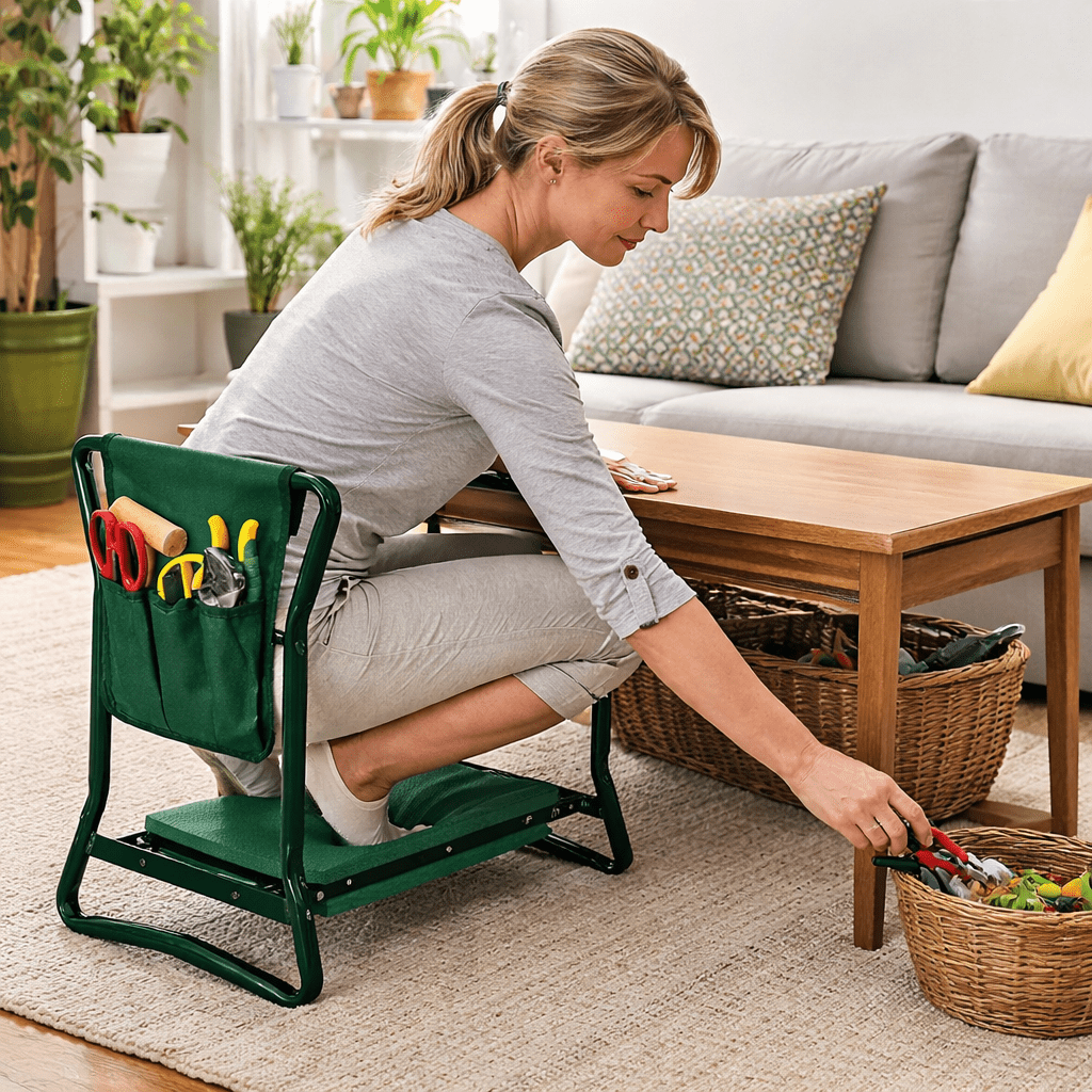 Repose-genoux et siège de jardin ergonomiques 2-en-1 pour le confort des articulations