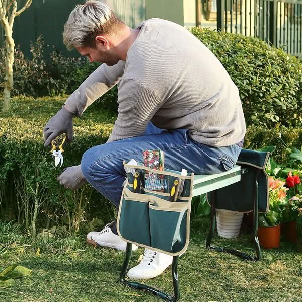 Repose-genoux et siège de jardin ergonomiques 2-en-1 pour le confort des articulations