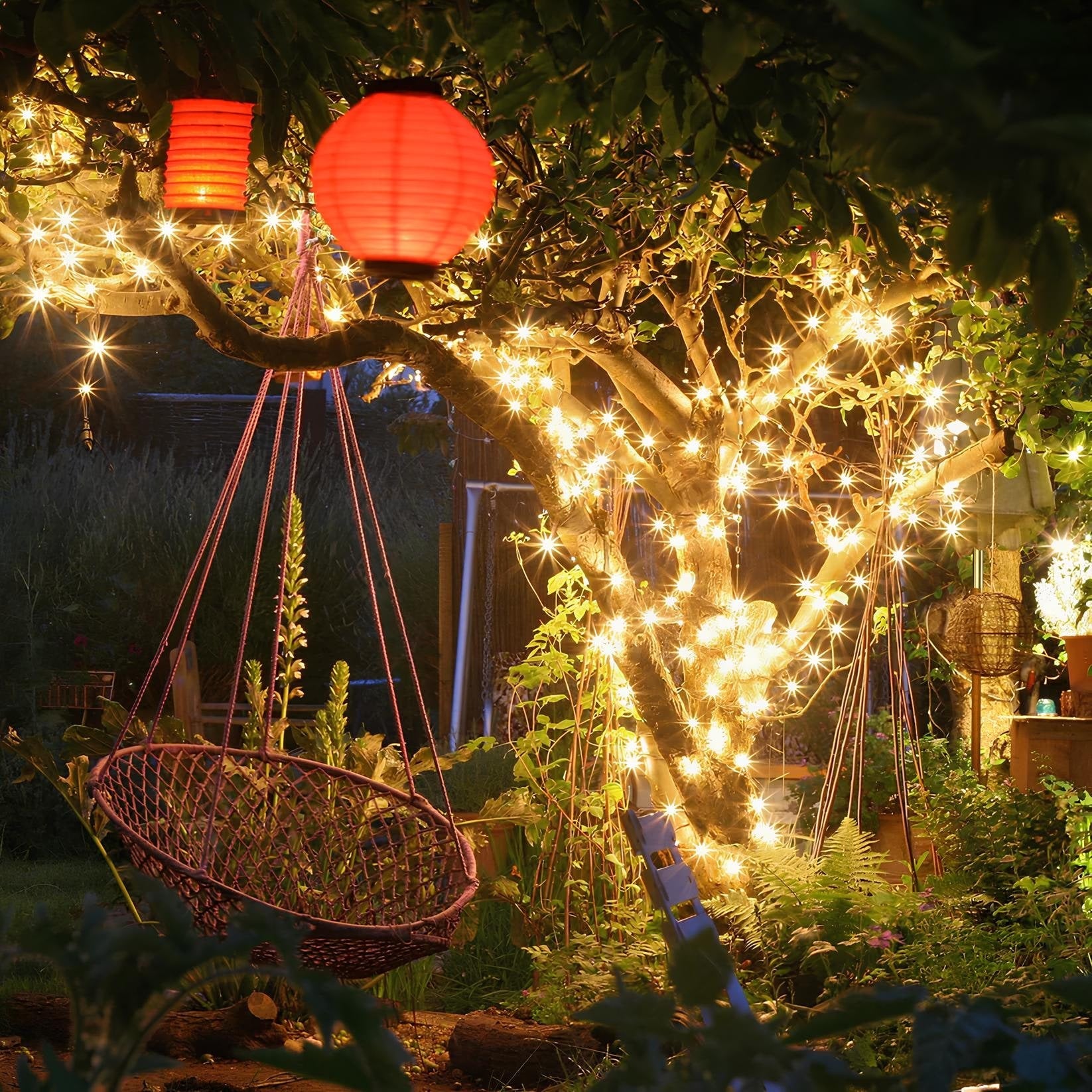 Guirlande lumineuse solaire d'extérieur, avec fil de cuivre étanche et Micro LED, pour jardin, cour, Patio