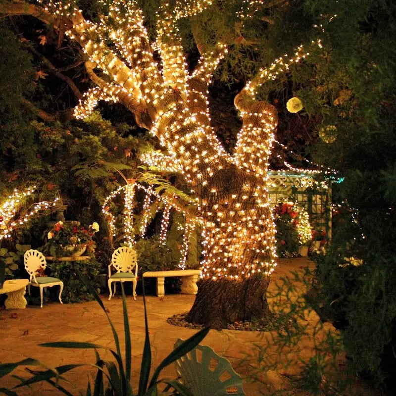 Guirlande lumineuse solaire d'extérieur, avec fil de cuivre étanche et Micro LED, pour jardin, cour, Patio