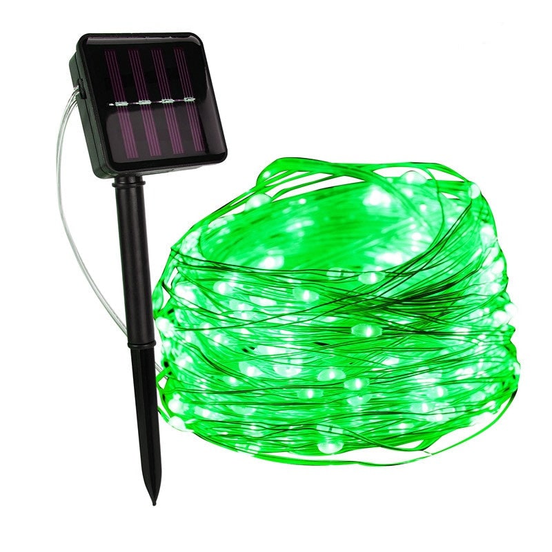 Guirlande lumineuse solaire d'extérieur, avec fil de cuivre étanche et Micro LED, pour jardin, cour, Patio