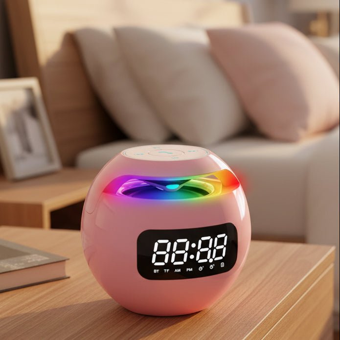 SONORIX – Réveil numérique avec haut-parleur Bluetooth intégré et lumière d'ambiance