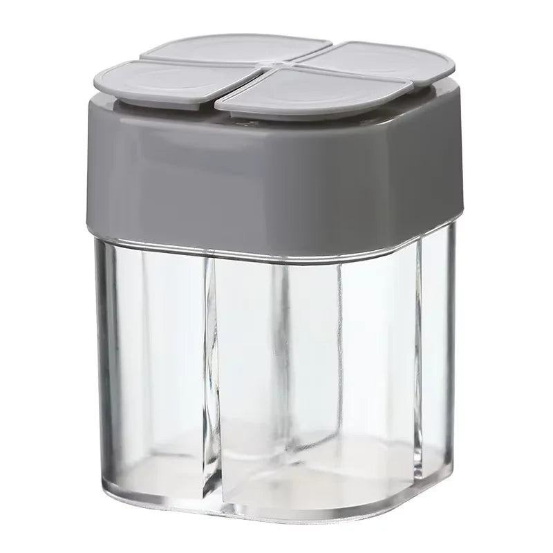 Distributeur d'épices de voyage 4-en-1, compact et durable pour les repas en camping