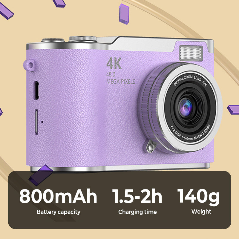 VividSnap | Appareil photo numérique avec écran pliable 4K HD