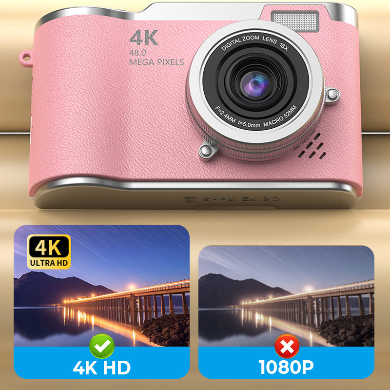 VividSnap | Appareil photo numérique avec écran pliable 4K HD