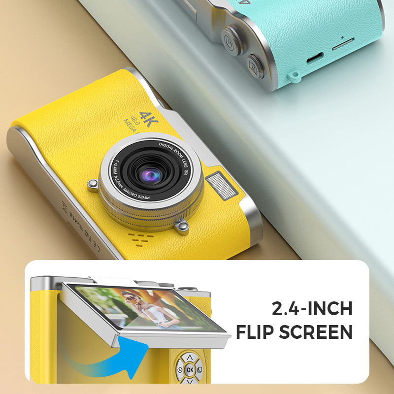 VividSnap | Appareil photo numérique avec écran pliable 4K HD