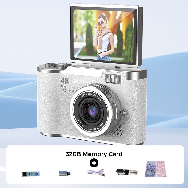 VividSnap | Appareil photo numérique avec écran pliable 4K HD