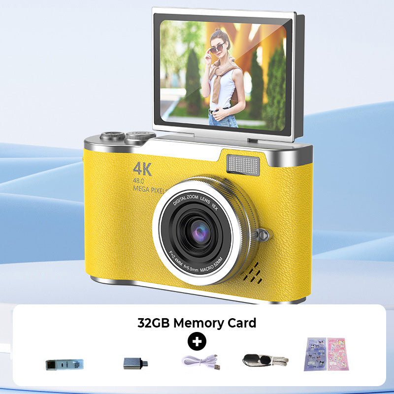 VividSnap | Appareil photo numérique avec écran pliable 4K HD