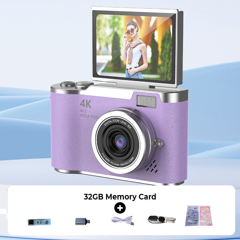 VividSnap | Appareil photo numérique avec écran pliable 4K HD