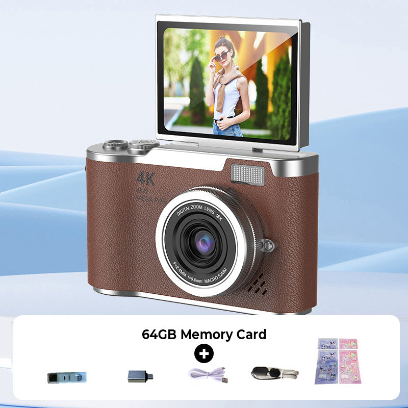 VividSnap | Appareil photo numérique avec écran pliable 4K HD