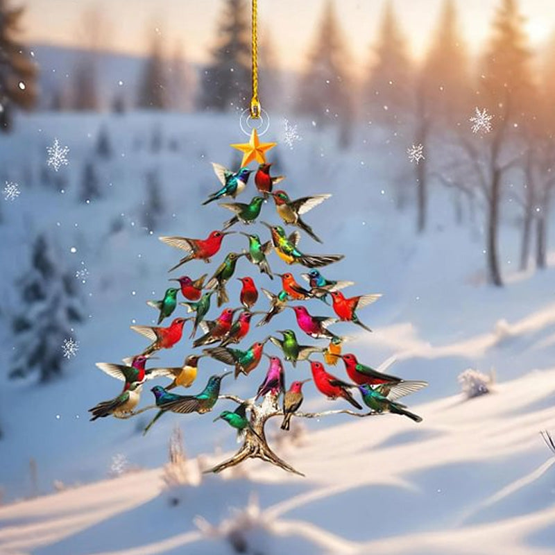 Ornement de Noël Colibri – Charme coloré et ambiance chaleureuse