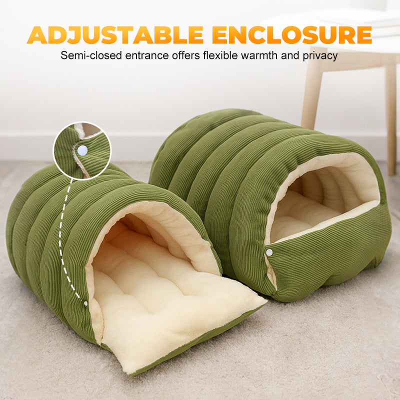 Panier grotte moelleux pour animaux – niche douillette en peluche