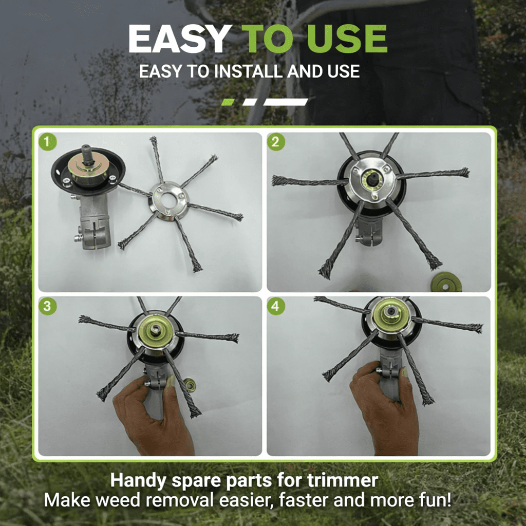 Tête de brosse en acier au carbone universelle pour un usage intensif et le nettoyage