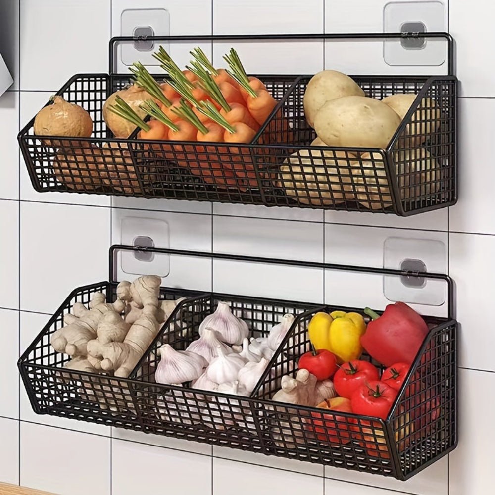 STORGRID – Panier en fil métallique en acier inoxydable à fixer au mur pour une organisation intelligente