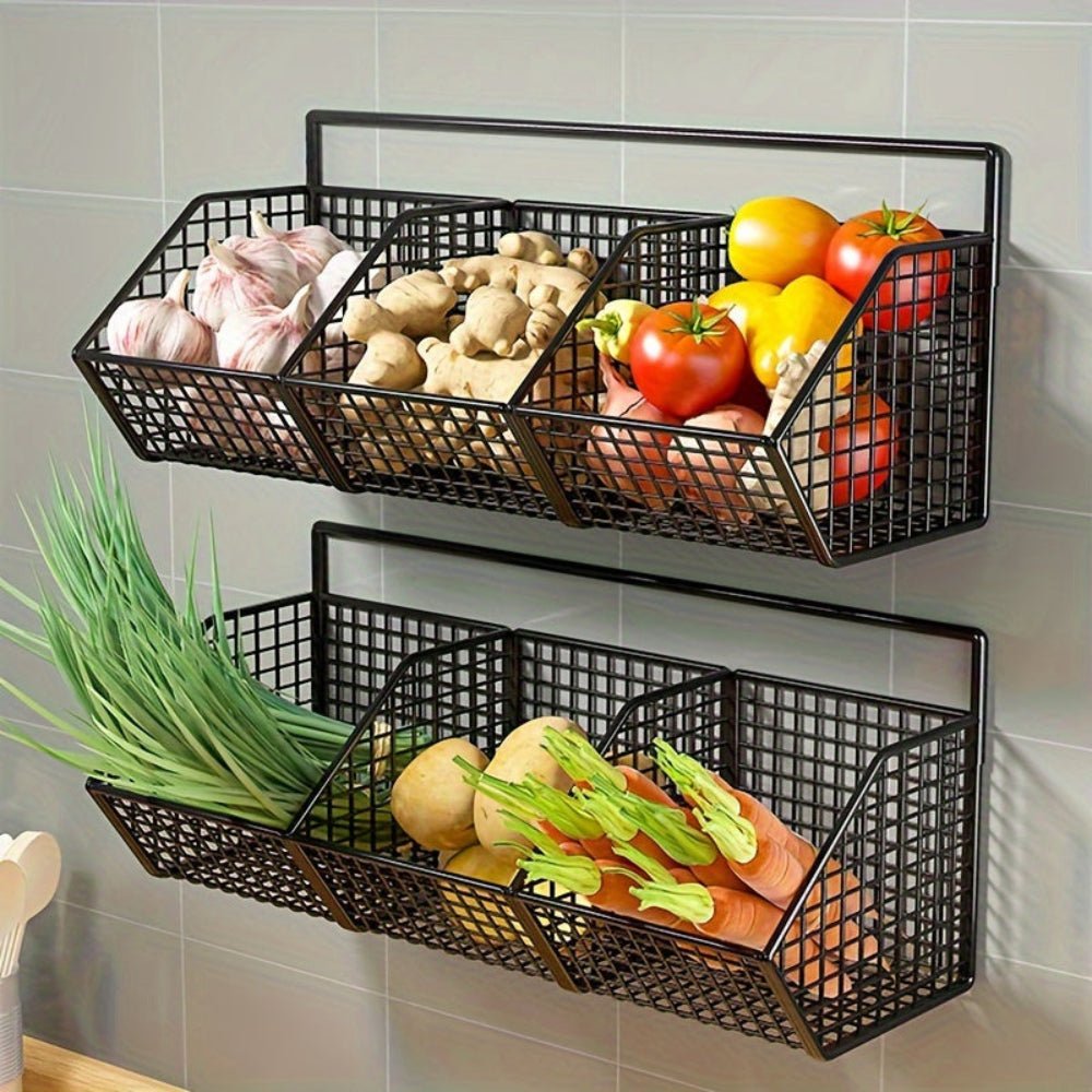 STORGRID – Panier en fil métallique en acier inoxydable à fixer au mur pour une organisation intelligente