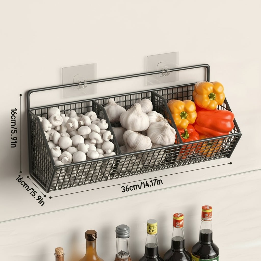 STORGRID – Panier en fil métallique en acier inoxydable à fixer au mur pour une organisation intelligente