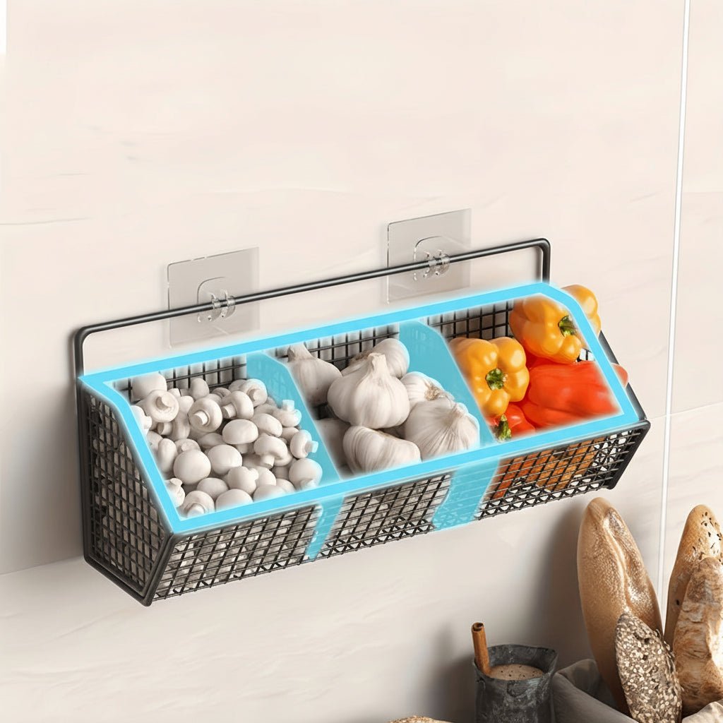 STORGRID – Panier en fil métallique en acier inoxydable à fixer au mur pour une organisation intelligente