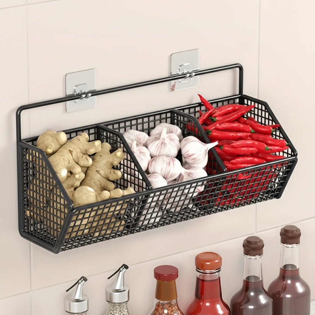 STORGRID – Panier en fil métallique en acier inoxydable à fixer au mur pour une organisation intelligente