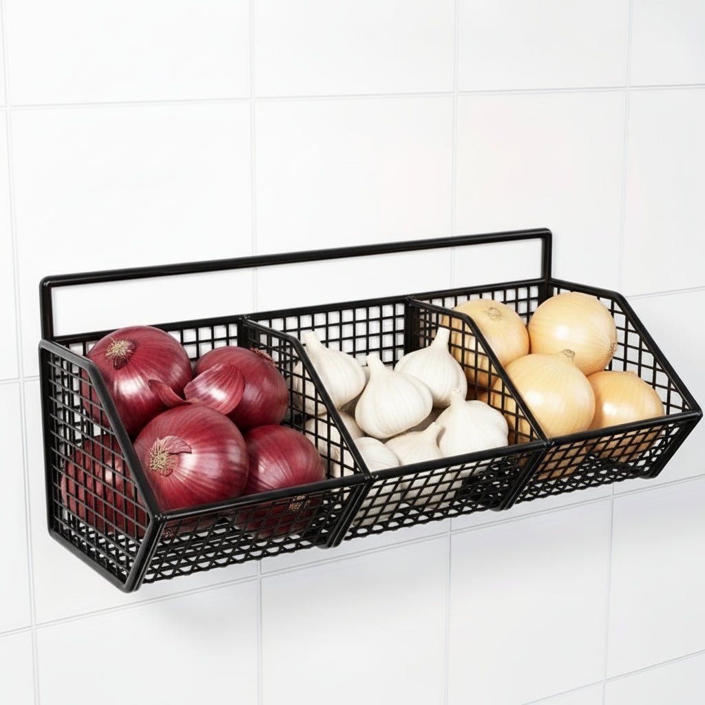 STORGRID – Panier en fil métallique en acier inoxydable à fixer au mur pour une organisation intelligente