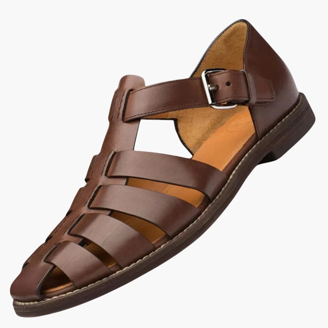 Sandales ajustables pour hommes avec boucles et semelle structurée