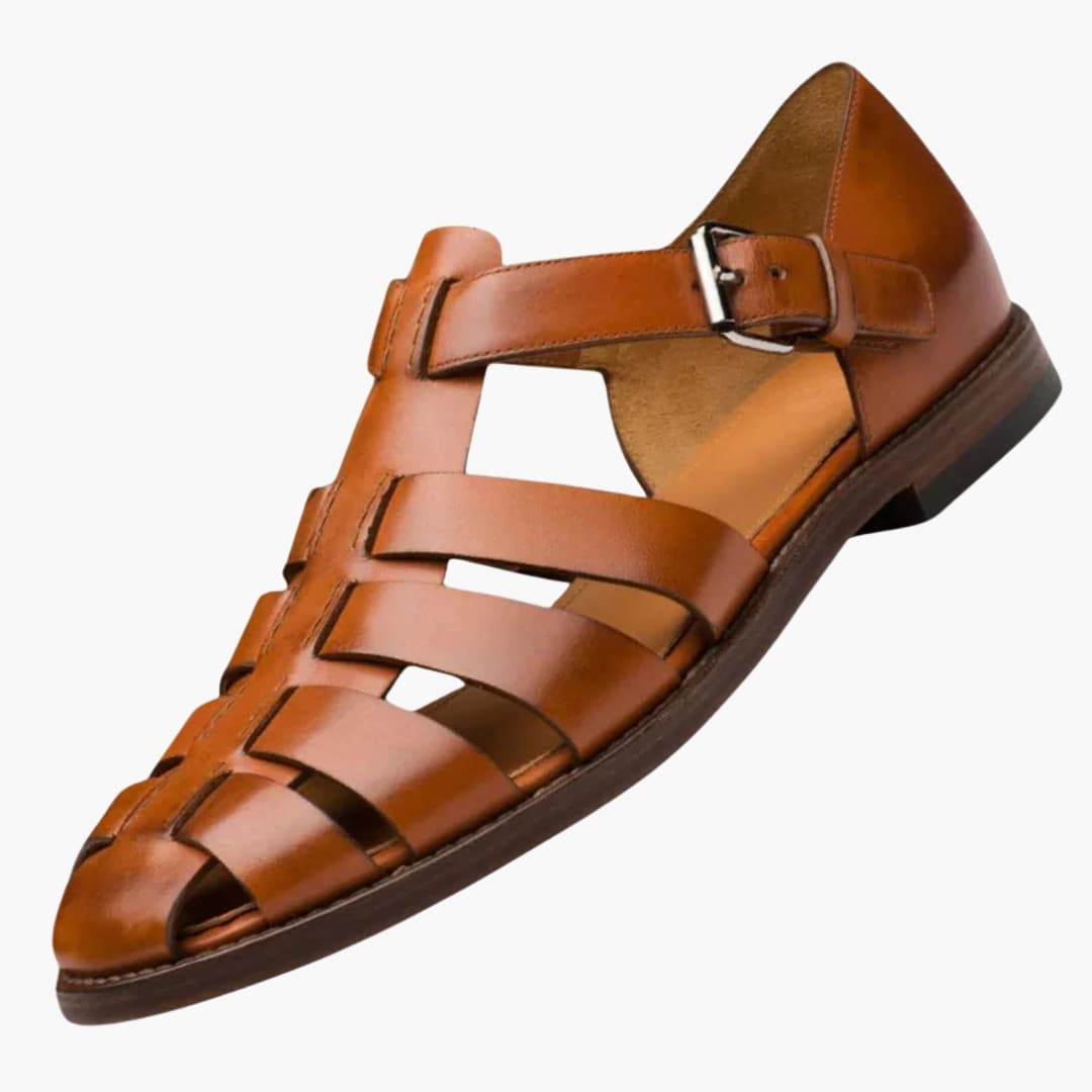 Sandales ajustables pour hommes avec boucles et semelle structurée