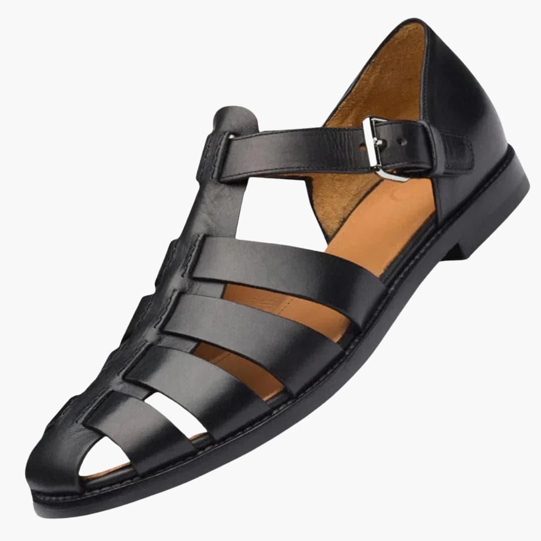 Sandales ajustables pour hommes avec boucles et semelle structurée