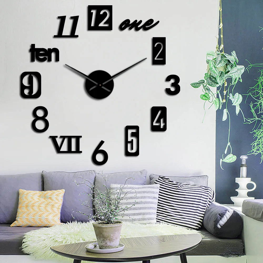 Grande horloge murale décorative moderne