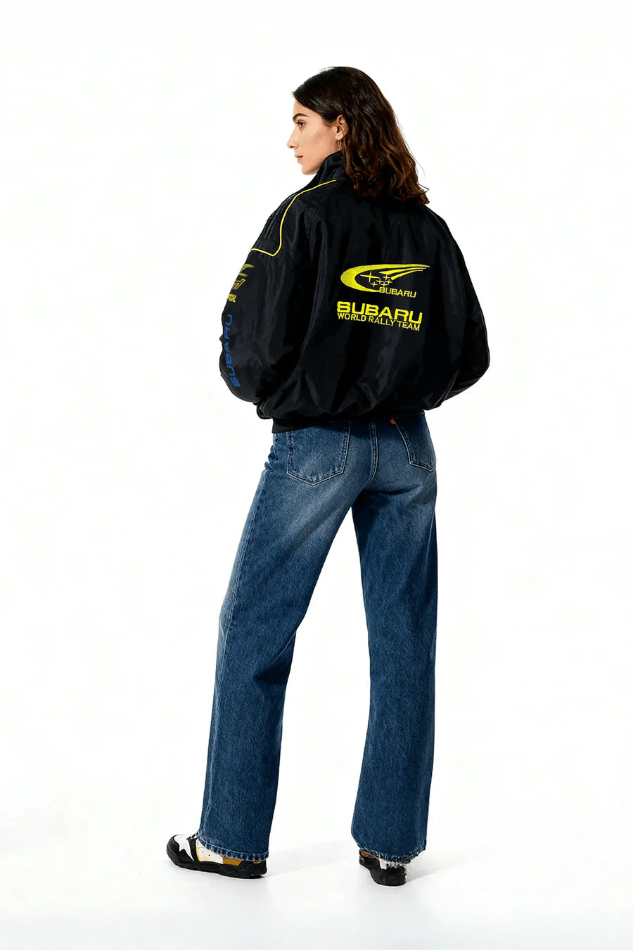 Veste Subaru Rally Vintage Racing – Édition Noire – Unisexe – Rétro