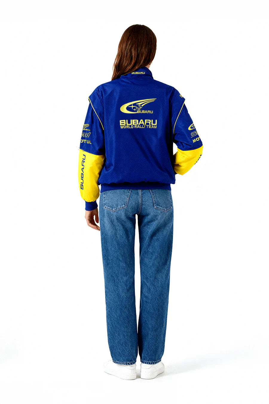 Veste de course Subaru Rally Vintage Racing – Édition Bleue – Unisexe – Rétro