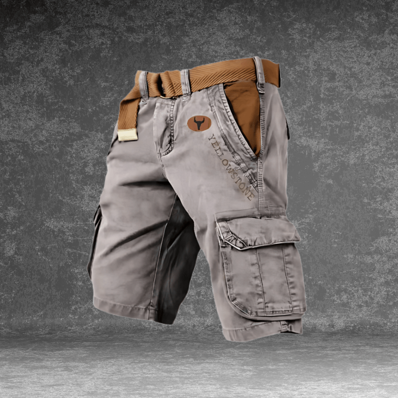 Shorts cargo pour homme à poches multiples et tissu polyester durable