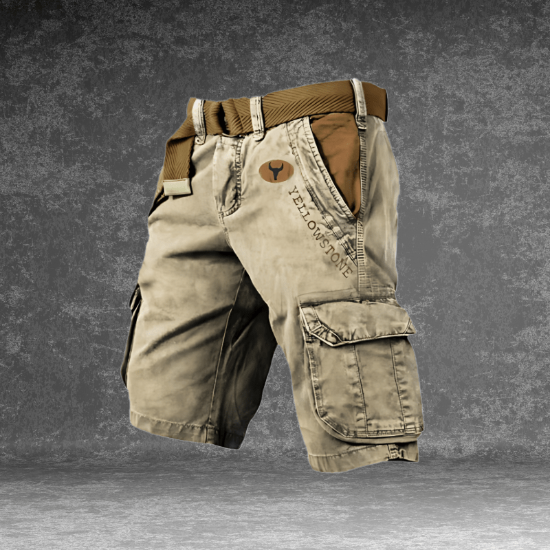 Shorts cargo pour homme à poches multiples et tissu polyester durable