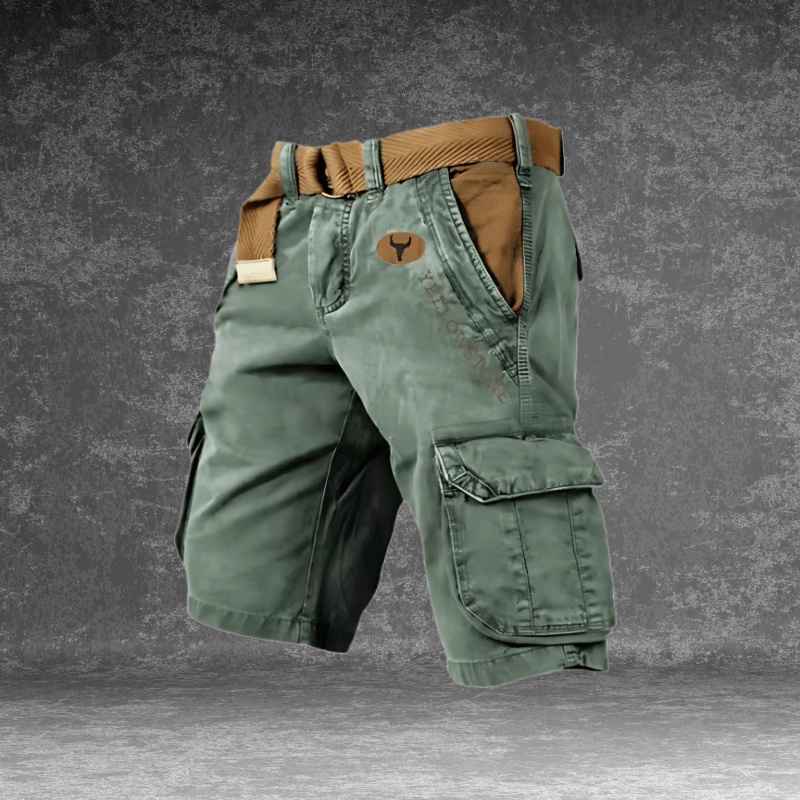 Shorts cargo pour homme à poches multiples et tissu polyester durable