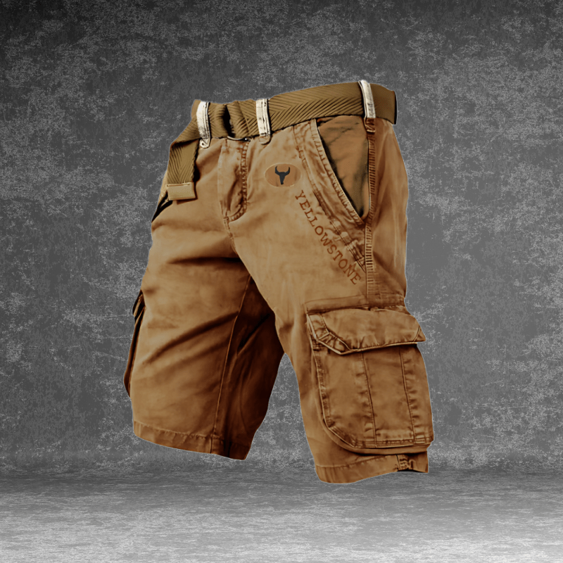 Shorts cargo pour homme à poches multiples et tissu polyester durable